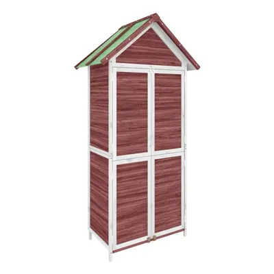 (mocha) vidaXL Garden Tool Shed Outdoor Tool Organiser Sentry Shed Solid Wood Pine