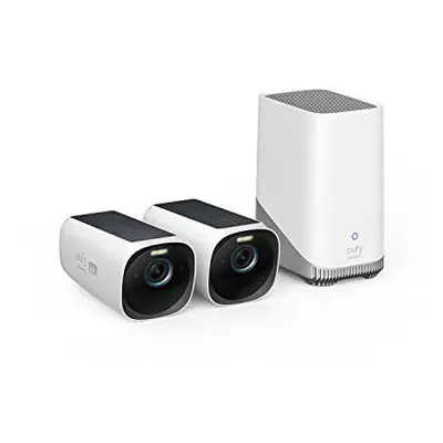 eufy security S330 eufyCam 2-Cam Kit Security Camera Outdoor Wireless, 4K Camera with Integrated