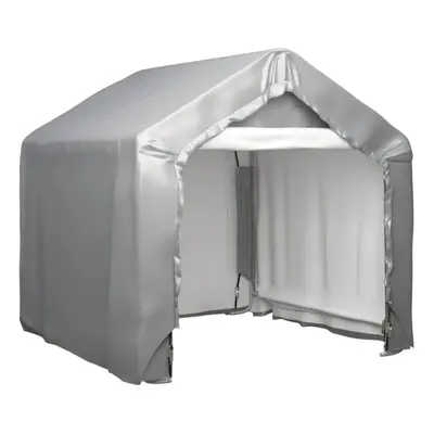 vidaXL Storage Tent Grey Galvanised Steel Outdoor Canopy Pavilion Tent Shelter