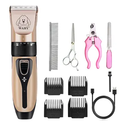 (Type B) Electrical Dog Hair Trimmer Low-noise Pet Hair Clipper Machine Rechargeable Grooming Cu