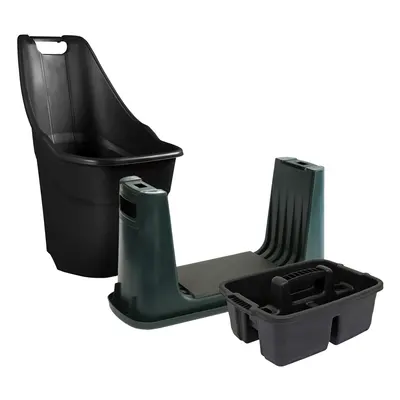 Charles Bentley Strata/Ward Garden Tidy Bundle- Set of Trolley Kneeler Caddy Outdoor Heavy-duty 