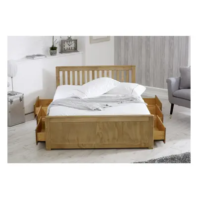 (Single, Grey) Mission Wooden Bed