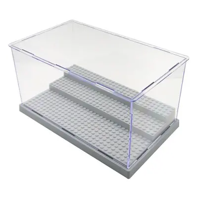 3 Steps Clear Acrylic Display Case Dustproof Tray Protection Toys DIY Box