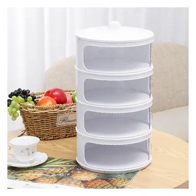 (5 Layers) Multi-Layer Dish Cover Insulation Dust Proof Kitchen Meal Food Transparent Cover