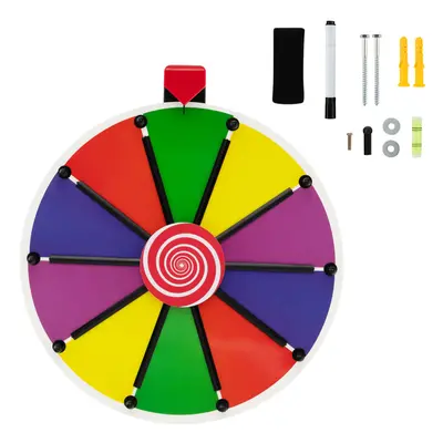 38cm Wall Mounted Spinning Wheel 10-Slot Prize Colorful Spinning Wheel