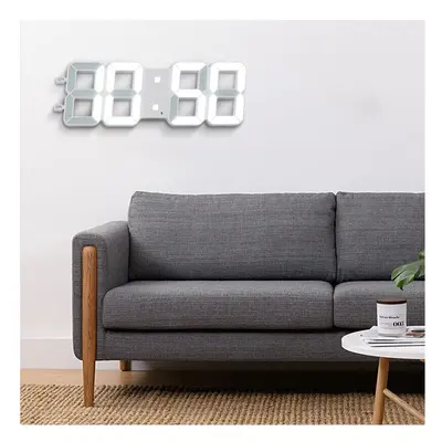 (US) inch Modern Smart Photosensitive Digital Wall Clock 3D Plastic Stereo Silent Clock LED Elec