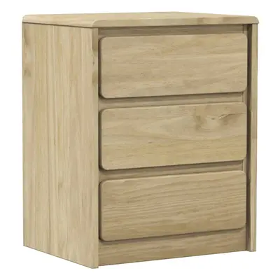 vidaXL Bedside Cabinet Side Table Nightstand Bed Table Oak Solid Wood Pine