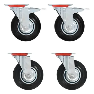 (8 pcs) vidaXL Swivel Casters Trolley Moving Wheels Furniture Caster Trolley Caster