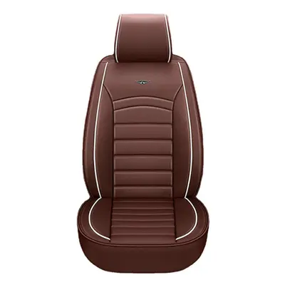 (Coffee) Luxury PU Leather Full Surround Car Seat Cover Cushion Pet Pad Mat Protector SUV