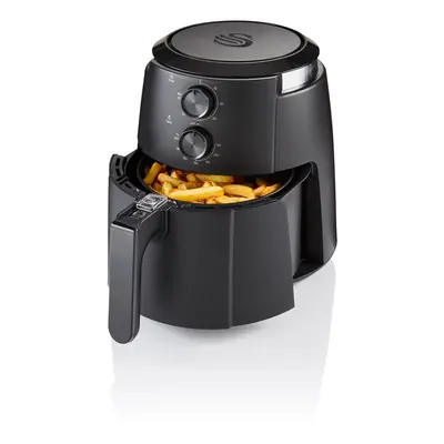 Swan SD75210BLKN Stealth 4.7L Manual Air Fryer with Adjustable Temperature, Minute Timer, Compac