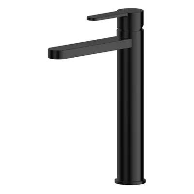 Round High-Rise Mono Basin Mixer Tap - Matt Black