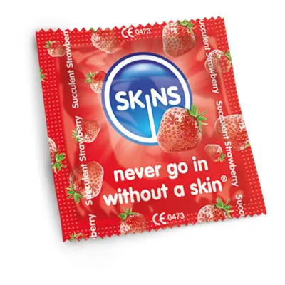 Skins Condoms Strawberry Flavour FOIL. (BAG 500)