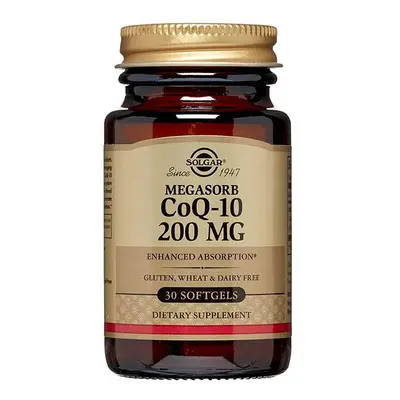 Solgar Megasorb CoQ 200 mg Dietary Supplement Softgels Healthy heart Anti-oxidant