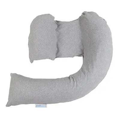 dreamgenii Pregnancy Support and Feeding Pillow - Grey Marl Cotton Jersey