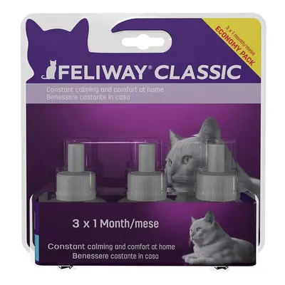 (Single) Feliway day Refill x3 Value Pack Classic comforts cats - 48ml x3 & helps solve behaviou