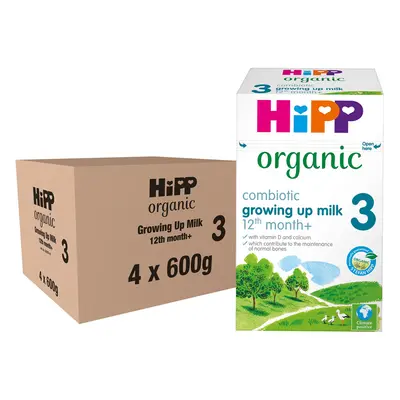 HiPP Organic Growing up Baby Milk Powder Formula, From Months, 600g (Pack of 4)