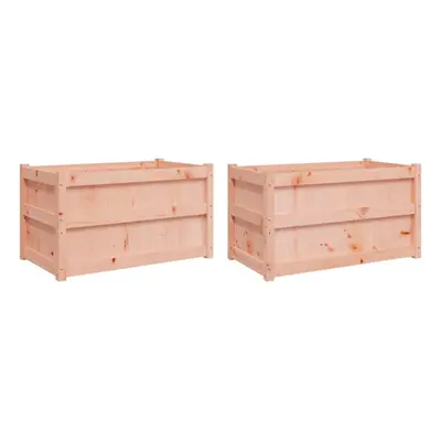 (2 pcs) vidaXL Garden Planter Patio Flower Pot Planter Box Plant Pot Solid Wood Pine