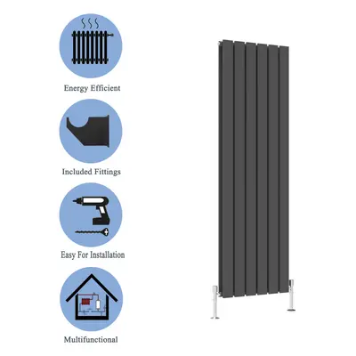 (Anthracite, 1600*408mm?double?) Flat Panel Column Radiator