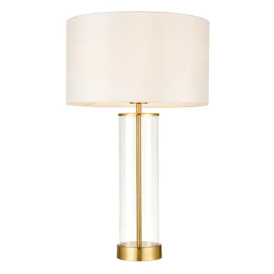 Touch Dimmable Table Lamp Gold Glass & White Shade Modern Bedside Feature Light