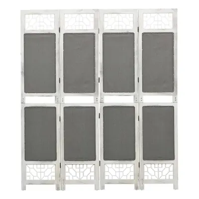 (140 x cm) vidaXL 6-Panel Room Divider Grey Fabric Privacy Folding Screen Multi Sizes