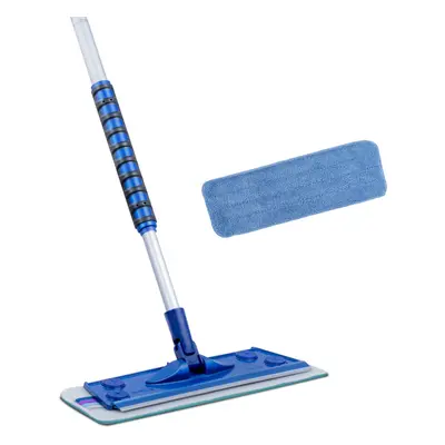 Microfibre Floor Mop Mop Set with Soft Touch Handle Hands-Free Flat Mop Mop Swivel Floor Cloths 