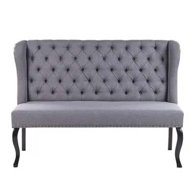 2 Seater Fabric Kitchen Sofa Grey TORSBY