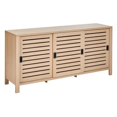 3 Door Sideboard RANDA cm Light Wood