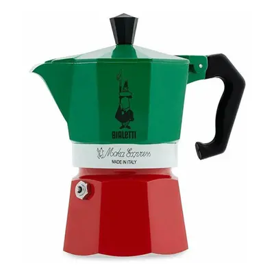 Bialetti Moka Express Italia Collection (Tricolor), cup coffee maker