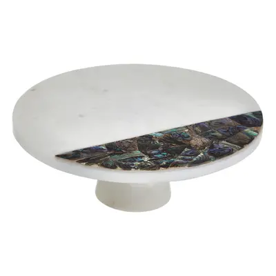 Premier Housewares White Marble Round Cake Stand