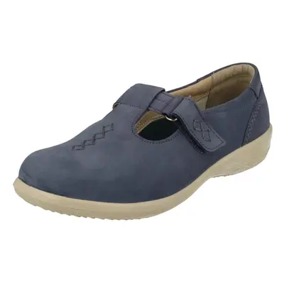 (UK 4, Denim Blue (Blue)) Ladies Padders T-Bar Casual Shoes Solo - 2E/3E Fit