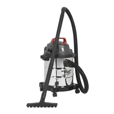 Sealey PC195SD Vacuum Cleaner Wet & Dry 20ltr 1250W Stainless Drum