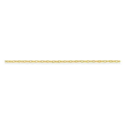 (20) Jewelco London 9ct Yellow Gold - Diamond-Cut Oval Belcher Pendant Chain Necklace - 1.9mm ga