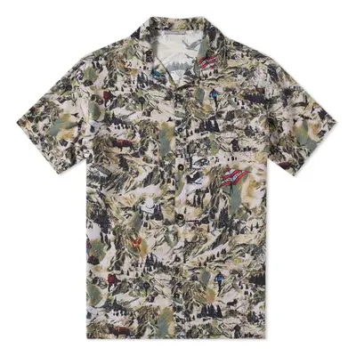 (M) Lanvin Alpine Print Khaki Green Shirt