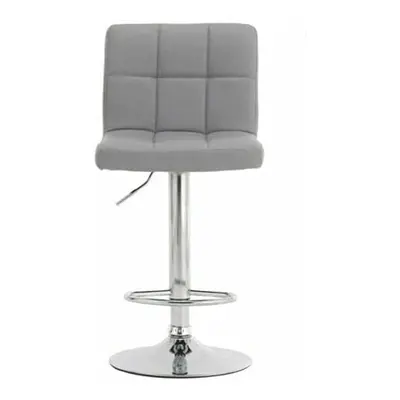 (Without Arms, Grey) Evre Cuban Bar Stool Adjustable With Swivel