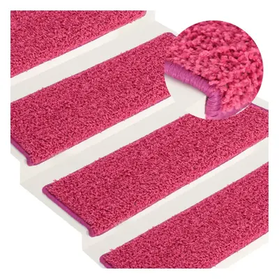 vidaXL Carpet Stair Treads pcs 65x21x4 cm Pink