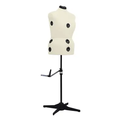 vidaXL Adjustable Dress Form Female Cream Size Dressmaking Mannequin