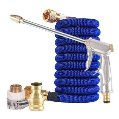 (5M) High Pressure Pistol Grip Sprayer Water Gun with Expandable Garden Hose + Pipe Connector Ki