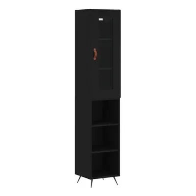 (black, shelves) vidaXL Highboard Sideboard Tall Storage Cabinet Side Cabinet Engineered Wood