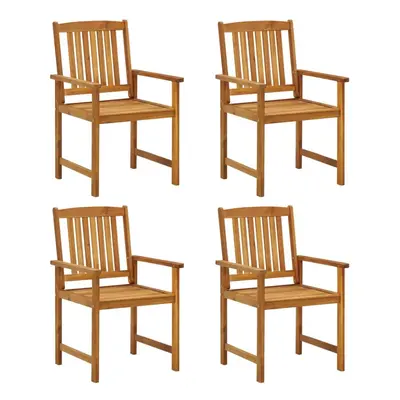 vidaXL 4x Solid Wood Acacia Garden Chairs Patio Outdoor Seating Furniture Seat