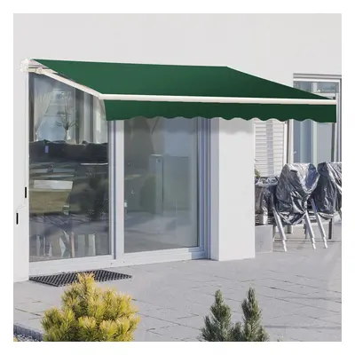 (3x2.5M) Garden Awning DIY Manual Retractable Sun Shade Shelter Canopy