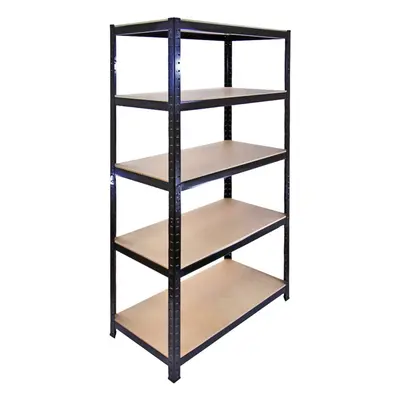 1 x 90cm Black Boltless Warehouse Racking Bay / Garage Shelving Storage Unit