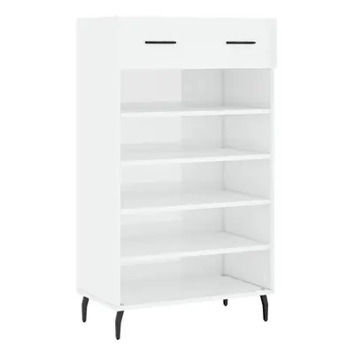 (high gloss white) vidaXL Shoe Cabinet Shoe Cupboard Shoe Storage Rack Sonoma Oak Engineered Woo