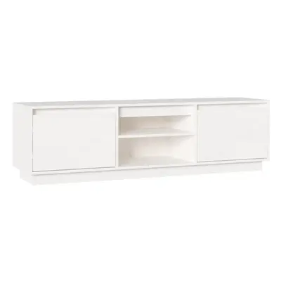 (white) vidaXL TV Cabinet TV Unit Entertainment Centre Media TV Stand Solid Wood Pine