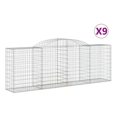 (300 x x 100/120 cm/ pcs) vidaXL Arched Gabion Basket Stone Basket Gabion Retaining Wall Galvani