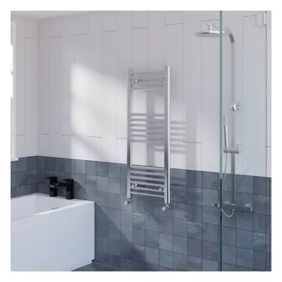 WarmeHaus Straight Heated Towel Rail Radiator Ladder for Bathroom Wall Mounted Chrome 1000x395mm