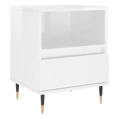 (high gloss white, pcs) vidaXL Bedside Cabinets Nightstand Side Table Bed Cabinet Engineered Woo