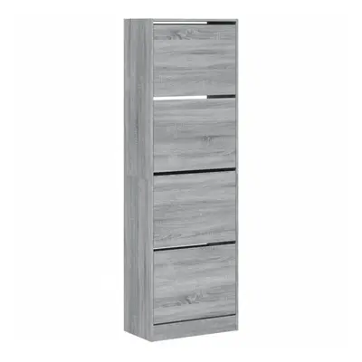 (grey sonoma, x x 187.5 cm) vidaXL Shoe Cabinet with Flip-Drawers Shoe Storage Shelf Shoe Rack C