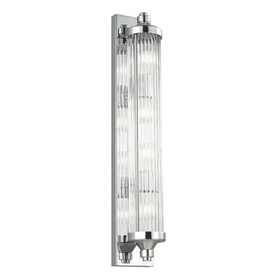 IP44 Bulb Pendant Light Secure Long Glass Tube Shades Chrome LED G9 3.5W