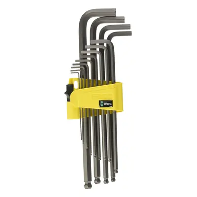 Wera Hex-Plus Hex Key Set PKL/13 SZ N High Torque with Ball-end, Imperial BlackLaser, 0.05-inch-