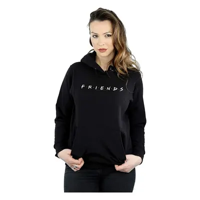 (L, Black) Friends Womens/Ladies Logo Cotton Hoodie